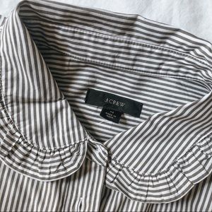 J. Crew Ruffle Sleeve Button Up Blouse